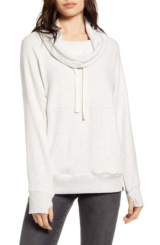 RIP CURL Cozy Fleece Sweatshirt Light Grey Heather pullovers