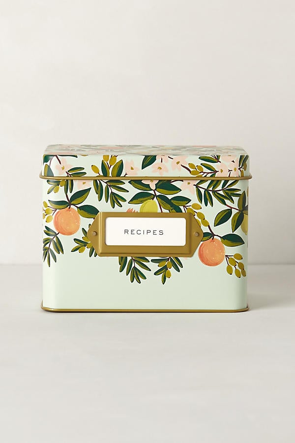 Rifle Paper Co. Grand Dame Recipe Tin Citrus Floral recipe box kitchen gadgets mom holiday gifts