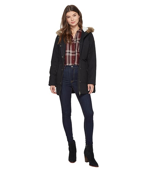 Roxy Mountain Song Parka Anthracite parkas with faux fur trim women winter 2018