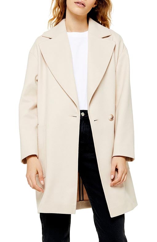 TOPSHOP Carly Coat Oatmeal peacoats trendy