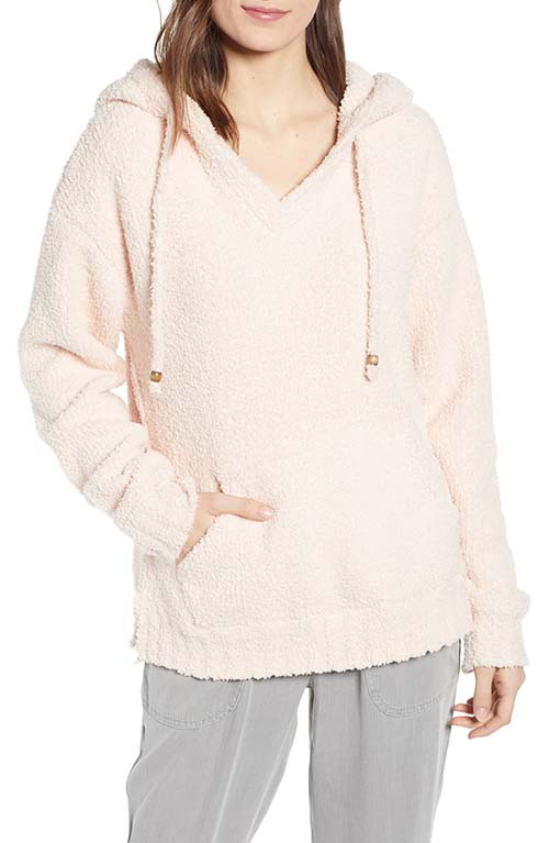 Thread and Supply Connie Fleece Hoodie Blush pullovers 