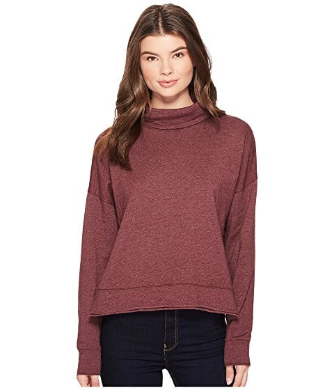 Three Dots Fleece Sweatshirt Shiraz fleece pullovers winter holidays