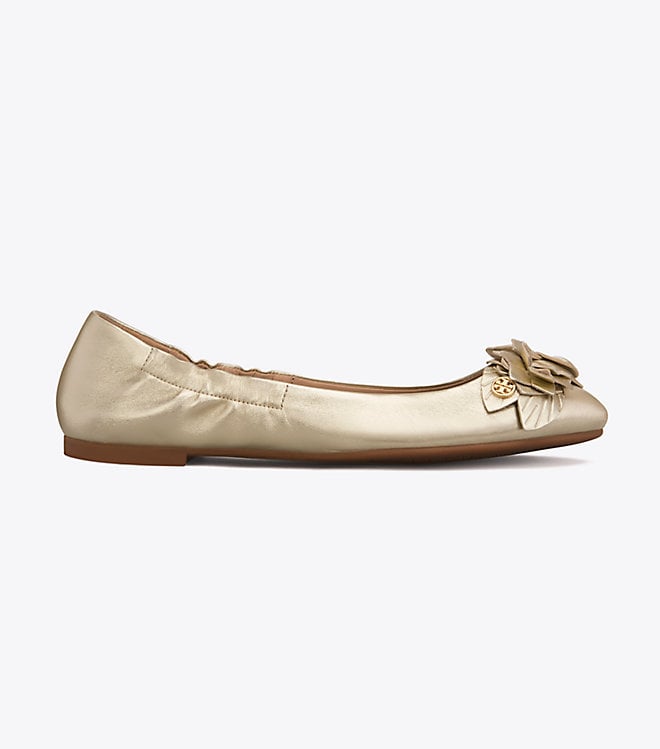 Tory Burch BLOSSOM METALLIC BALLET FLAT Spark Gold tory burch extra 20 percent sale tory burch extra 20% sale