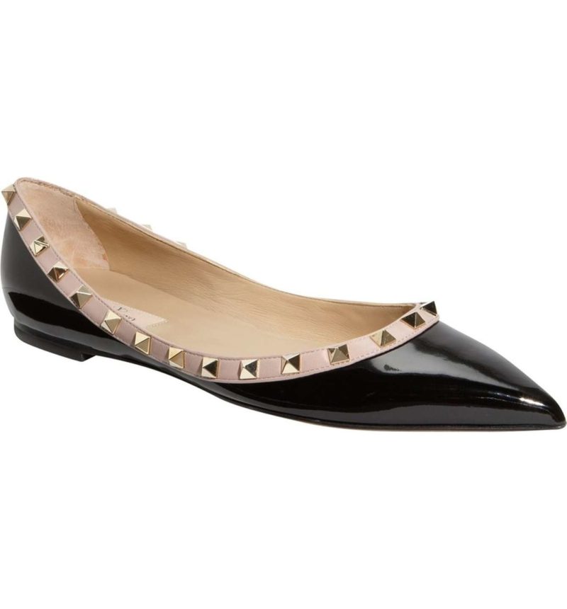 VALENTINO GARAVANI Rockstud Ballerina Flat embellished flats holidays winter