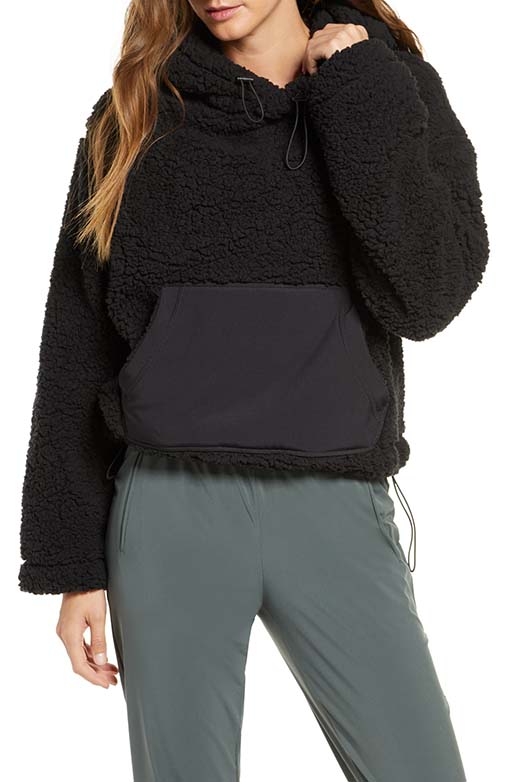 ZELLA Cassie Fleece Hoodie Black fleece pullovers