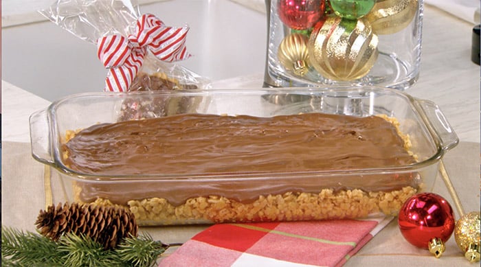 Jamie Lothridge of My Baking Addiction and Melissa Spark of Melissa's Southern Style Kitchen show us how to make No-Bake Scotcheroos with only a few basic ingredients.
