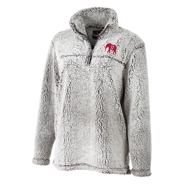 Alabama Crimson Tide Women's College Football Playoff 2017 National Champions Sherpa Quarter-Zip Jacket – Gray fleece alabama crimson tide 2018 NCAA national champions shirts locker room hats