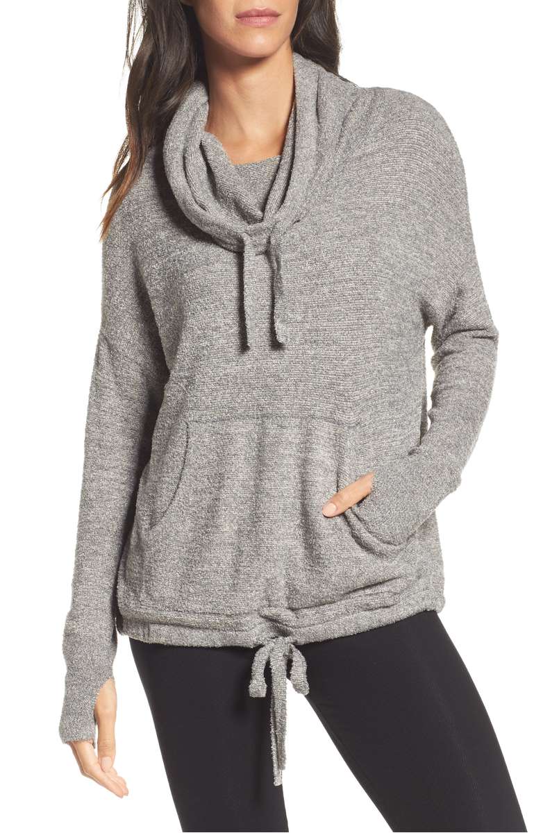 Barefoot Dream CozyChic Lite Pebble Beach Hoodie Graphite Stone He sienna miller celebrity fashion