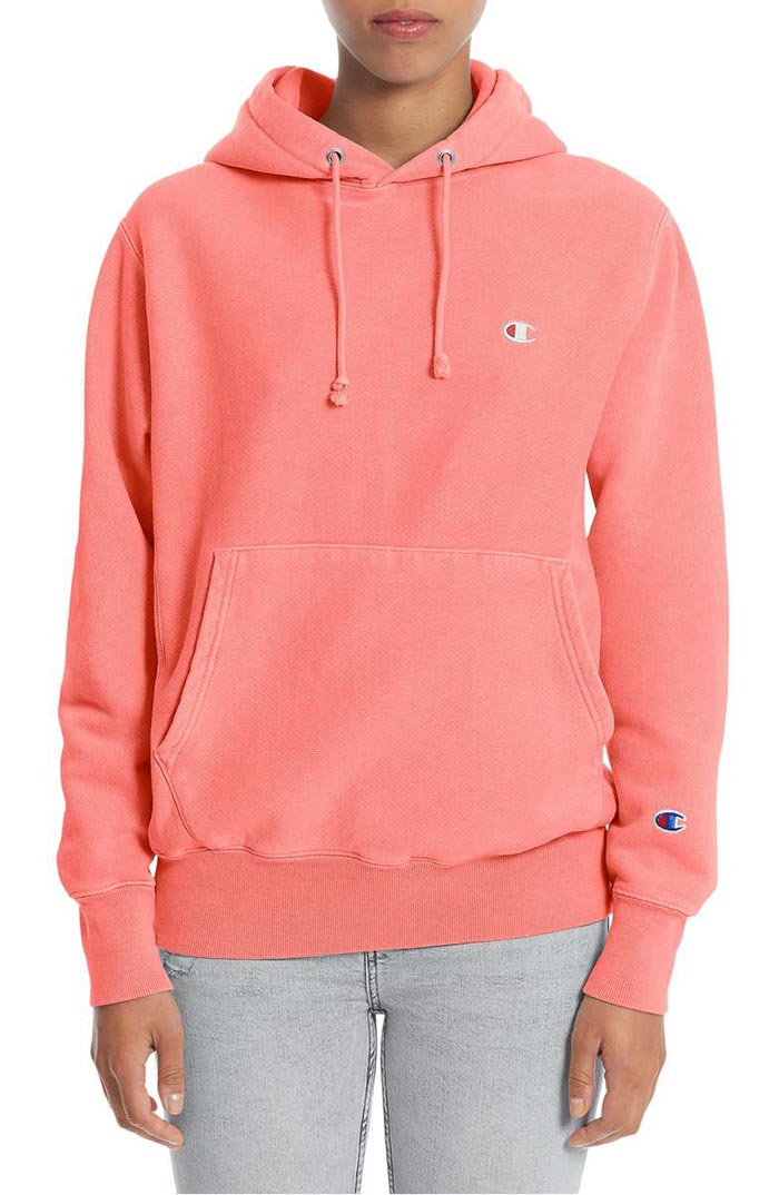 CHAMPION Reverse Weave Pullover Hoodie Sizzling Orange fleece pullovers under 120 dollars women winter 2018