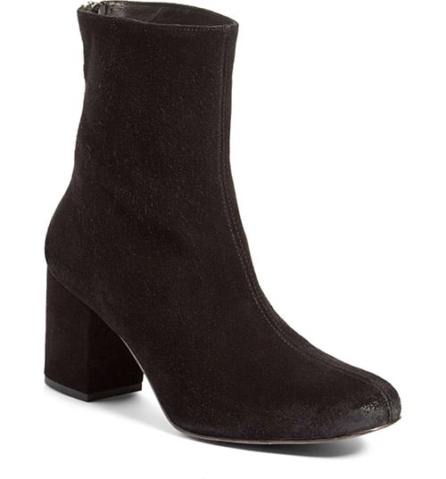 FREE PEOPLE Cecile Block Heel Bootie Black Suede ankle booties women winter 2018 spring