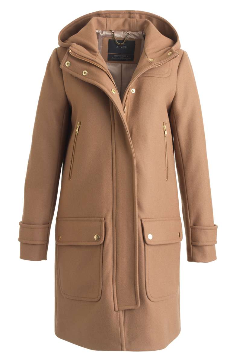 J. CREW J.Crew Wool Melton Duffle Coat Warm Camel coats winter 2018