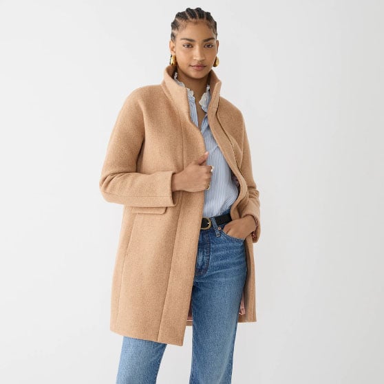 J.Crew New cocoon coat in Italian stadium-cloth wool Item BM952 Sandstone camel coats women fashion