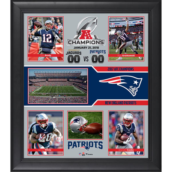 New England Patriots Fanatics Authentic 2017 AFC Champions Framed 15'' x 17'' Collage