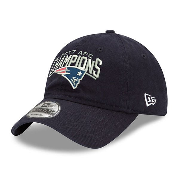 New England Patriots New Era 2017 AFC Champions 9TWENTY Adjustable Hat – Navy 2017 afc champions new england patriots locker room hats 