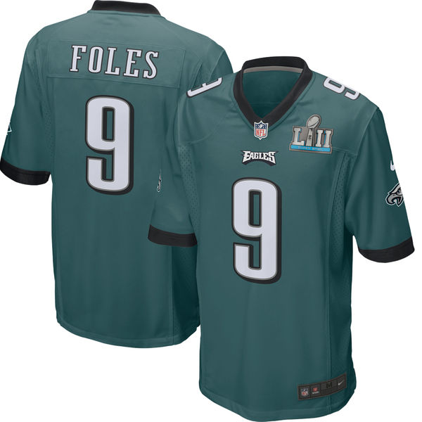 Nick Foles Philadelphia Eagles Nike Super Bowl LII Bound Game Jersey – Green 2017 NFC Champions Philadelphia Eagles Locker Room Hats, Shirts for Men
