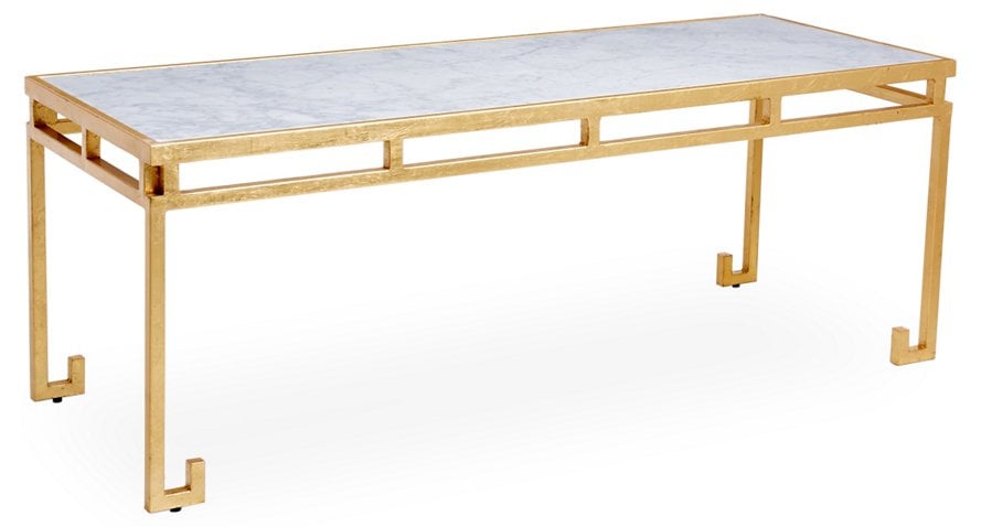 ONE KINGS LANE Rossmoor Marble Coffee Table, Gold One Kings Lane furniture sale
