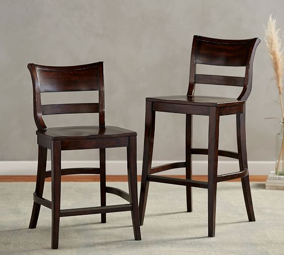 Pottery Barn BRADFORD BARSTOOL Mahogany Stain pottery barn clearance sale