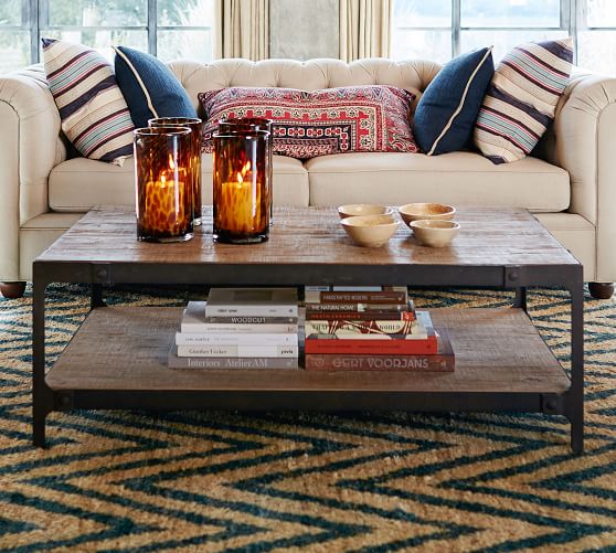 Pottery Barn CLINT RECLAIMED WOOD COFFEE TABLE pottery barn premier sale