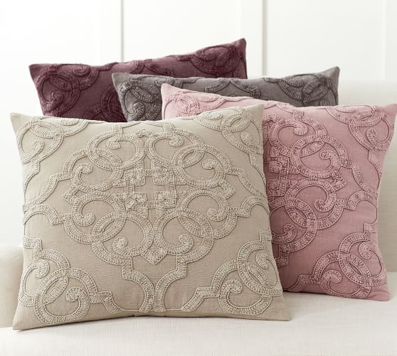 Pottery Barn DREW EMBROIDERED PILLOW COVER pottery barn stock up and save sale
