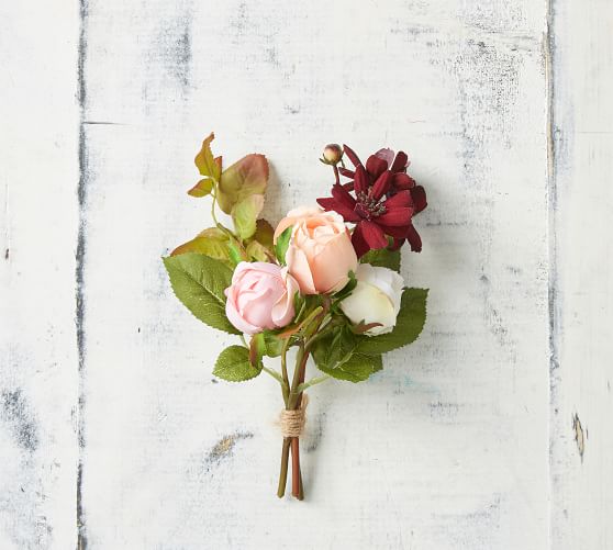 Pottery Barn FAUX ROSE CLIPPINGS BUNDLE pottery barn stock up and save sale