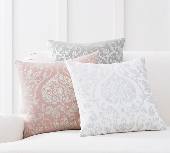 Pottery Barn IONA METALLIC EMBROIDERED PILLOW COVER pottery barn premier sale