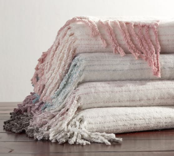 Pottery Barn MONOGRAM OMBRE THROW pottery barn premier sale