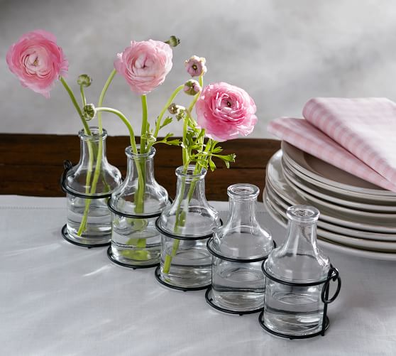 Pottery Barn MULTI BOTTLE VASE IN STAND pottery barn stock up and save sale