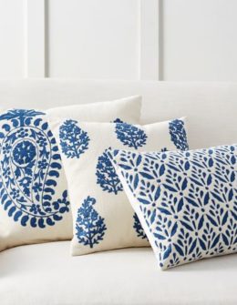 Pottery Barn NAMI PILLOW Blue White pottery barn stock up and save sale