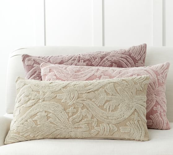Pottery Barn NATALIA SILK JACQUARD LUMBAR PILLOW COVER pottery barn weekend sale 20 percent off