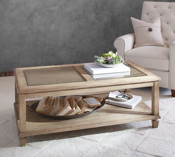 Pottery Barn SAUSALITO COFFEE TABLE Kiln Dried Meranti WOod pottery barn clearance sale extra 20 percent off
