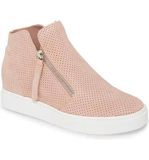 STEVE MADDEN Caliber High Top Sneaker Mavue Suede pink sneakers