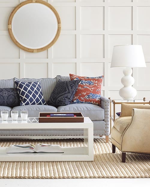 Serena and Lily Spruce Street 3-Seat Sofa with Nailheads serena & lily free shipping sale
