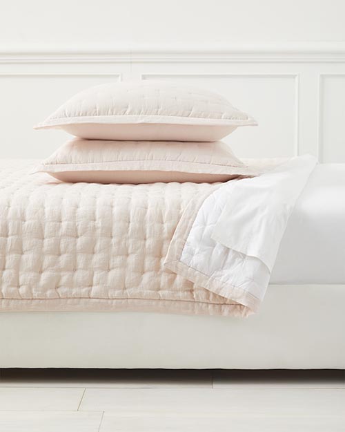 Serena and Lily Sutter Linen Quilt Pink Sand serena and lily free shipping sale