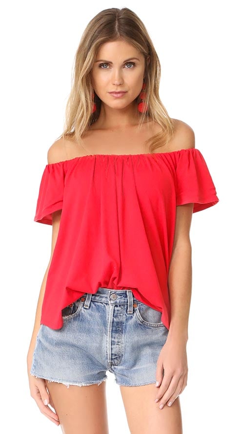 Susana Monaco Larina Off the Shoulder Top Firecracker off the shoulder blouses 