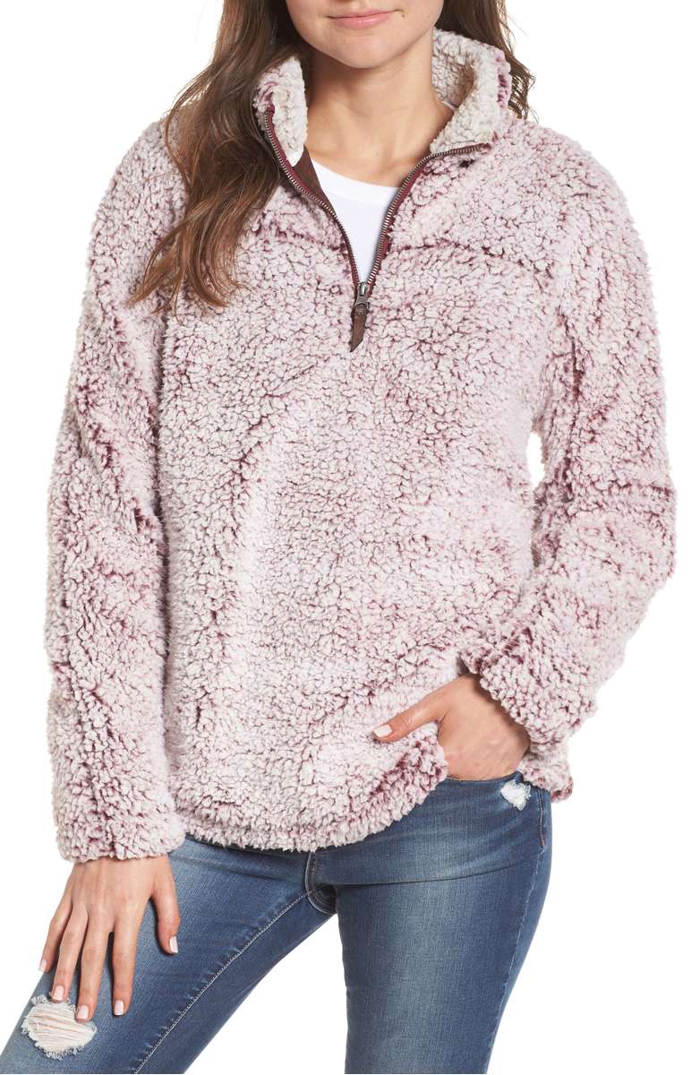 THREAD & SUPPLY Wubby Fleece Pullover Wine fleece pullovers under 120 dollars women winter 2018