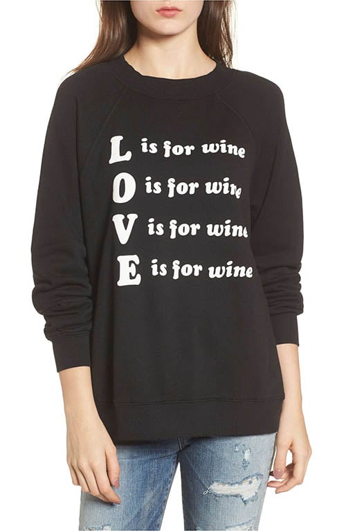WILDFOX Wino - Sommers Sweatshirt Black Love Is Wine valentines day inspired sweatshirts women 2018