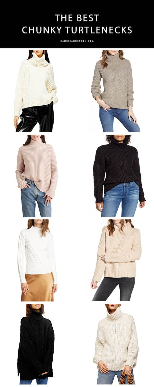 Style expert, journalist and fashion blogger Candace Rose Anderson of the blog Candie Anderson (candie anderson.com) has the scoop on best chunky turtlenecks for women for winter 2020 and the holiday season.