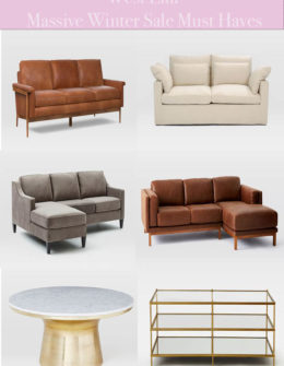 Lifestyle blogger Candace Rose Anderson of Candieanderson.com shares the best furniture and home decor items at 20% off during the 2018 West Elm Massive Winter Sale.