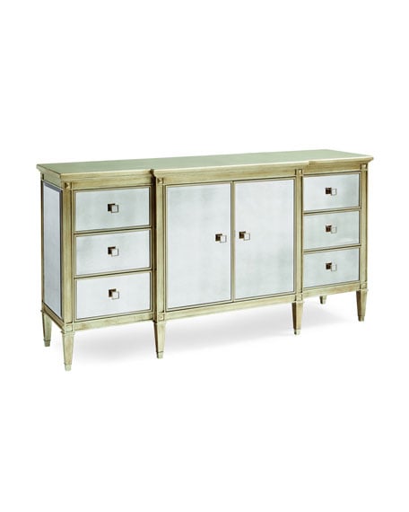 caracole Emilee Antiqued Mirrored Dresser Silver mirrored dressers 2018