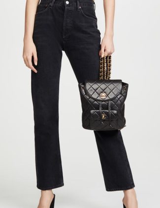 chanel backpack black gold chain designer backpacks what goes around comes around