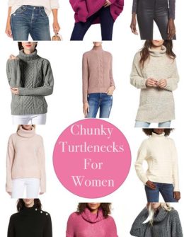 Fashion blogger Candace Rose Anderson of CandieAnderson.com shares the best chunky turtlenecks for women of all ages just in time for winter 2018!