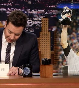 Watch Jimmy Fallon pen thank you notes on Friday, January 26, 2018! He wrote them to Philadelphia Eagles coach Doug Peterson, the Super Bowl champion New England Patriots, refrigerator ice makers and many more!