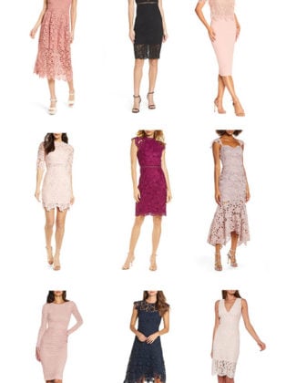 With winter wedding guest season upon us, style expert, journalist and fashion blogger Candie Anderson has the scoop on 20 lace dresses that are perfect for women of all ages in a variety of styles and price ranges! Many can be worn time and time again throughout the year to the Kentucky Derby, holiday parties, bridal showers, baby showers, date night and more.