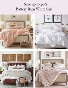 The January 2018 Pottery Barn White Sale is happening now! Candace Rose Anderson of CandieAnderson.com has the scoop on gorgeous quilts, duvet covers at up to 40% off for a limited time.