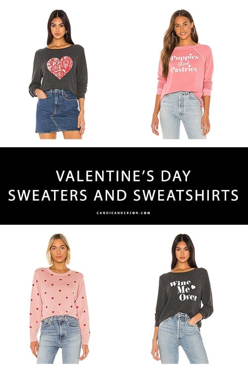 Style expert, journalist and blogger Candace Rose Anderson of the blog Candie Anderson (candieanderson.com) has the scoop on the best Valentine's Day sweaters and sweatshirts for women of all ages!