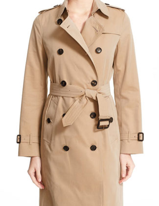 Burberry Kensington Long Trench Coat Honey camel rain jackets women