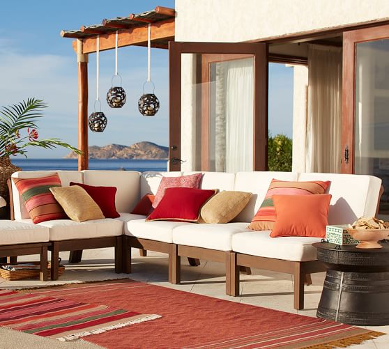 Pottery Barn CHATHAM ARMLESS SECTIONAL SET, HONEY Eco-Friendly pottery barn outdoor sectional sale