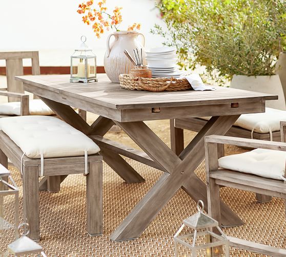 Pottery Barn INDIO X-BASE EXTENDING DINING TABLE Eco-Friendly pottery barn outdoor furniture sale