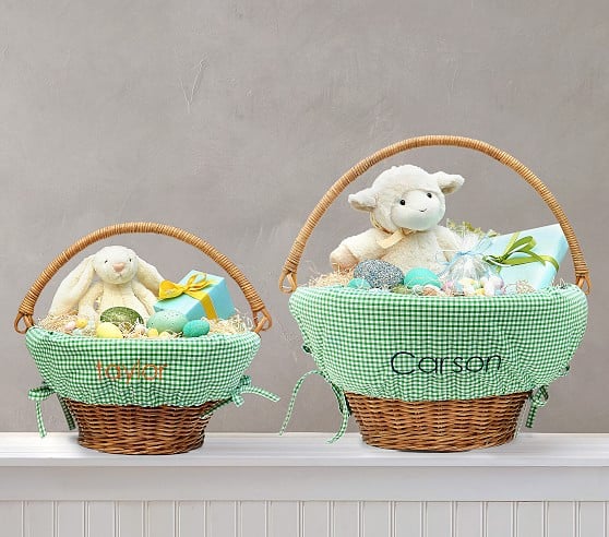 Pottery Barn Kids Gingham Easter Basket Liners pottery barn kids easter baskets sale