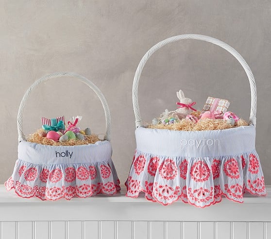 Pottery Barn Kids Preppy Eyelet Easter Basket Liners pottery barn kids easter baskets sale
